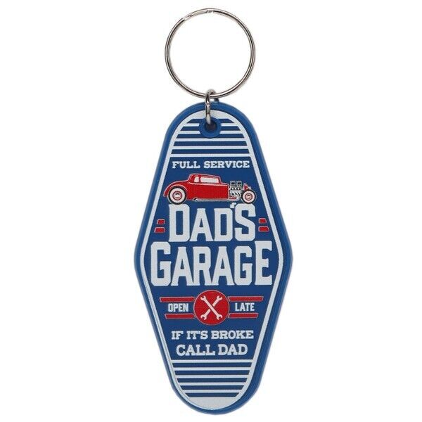 Dad\'s Garage Keychain Full Service If It\'s Broken Call Dad Open Late