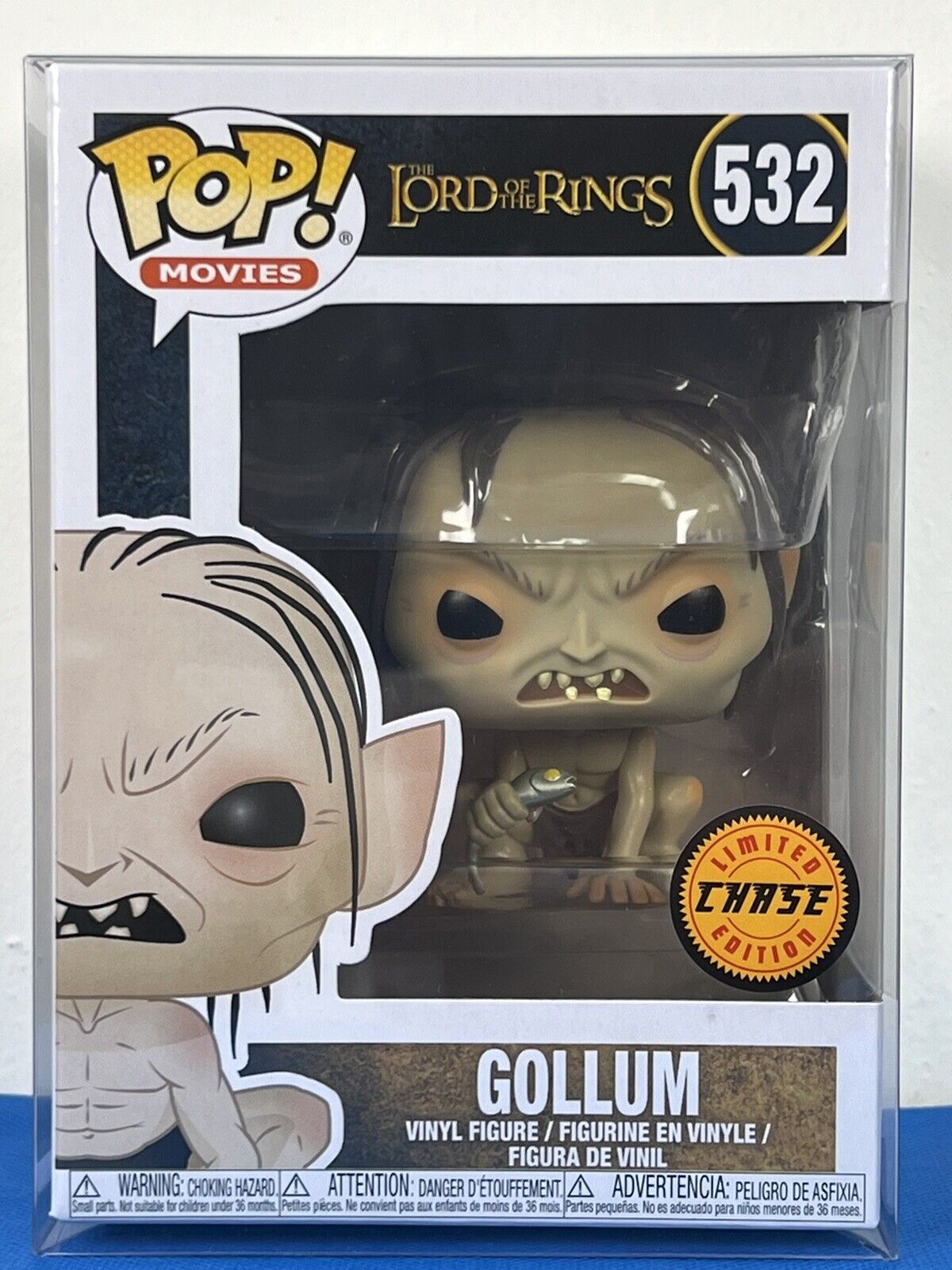 Funko Pop The Lord of the Rings - Gollum #532 CHASE Vinyl **SHIPS FAST in Pro**