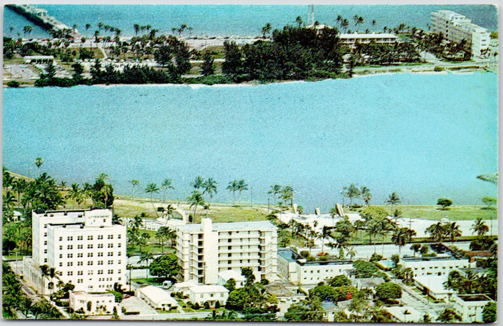 Gulf Stream Hotel Between Palm Beaches Lake Worth Florida FL Vintage Postcard