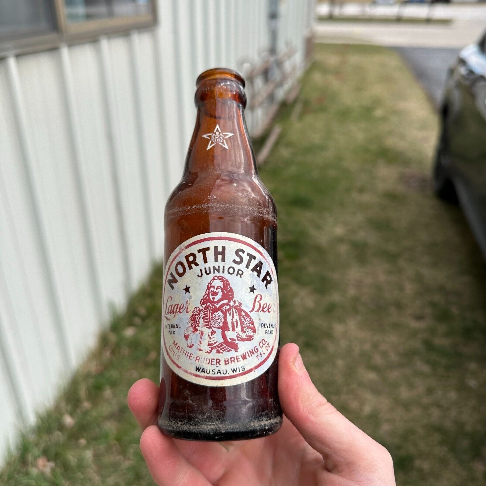 Vintage Mathie-Ruder Brewing Co. North Star Junior Lager Beer Bottle 7 oz Wausau