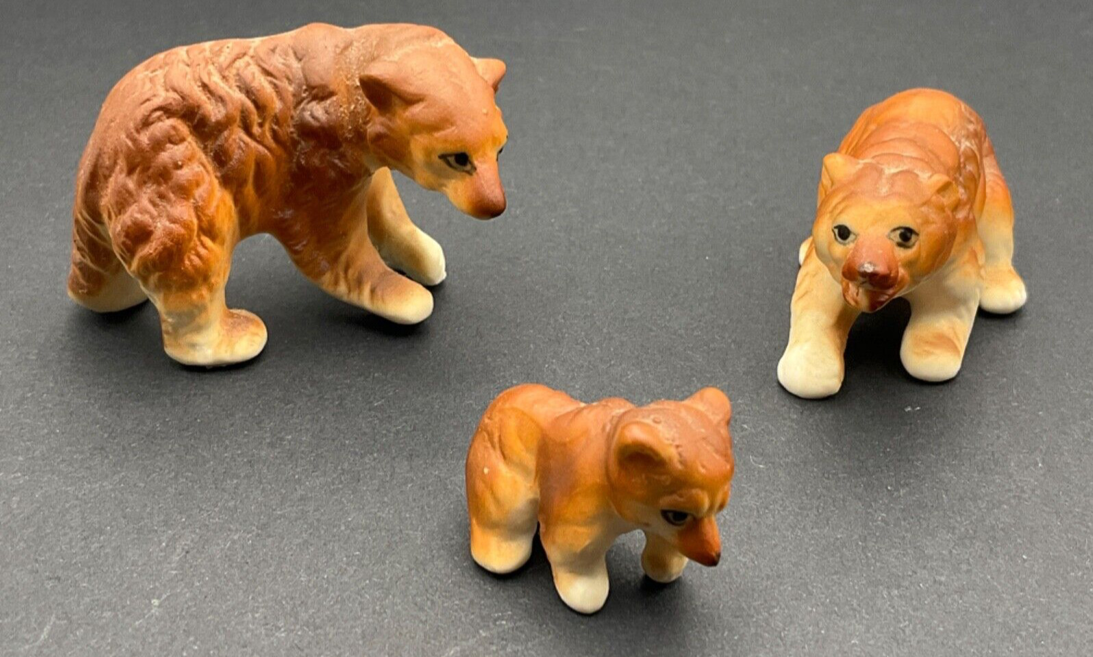 Vintage Ceramic Bear Miniature Set of 3