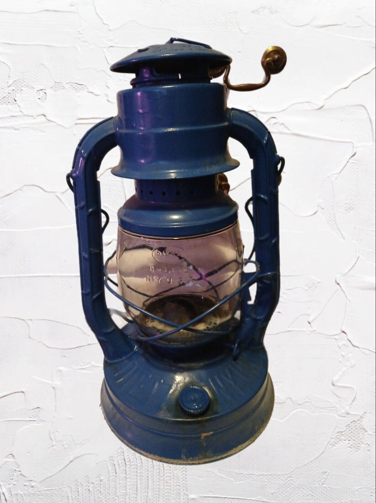 Vintae Dietz Lantern No. 2 D-Lite USA Made NY Oil Lantern Blue