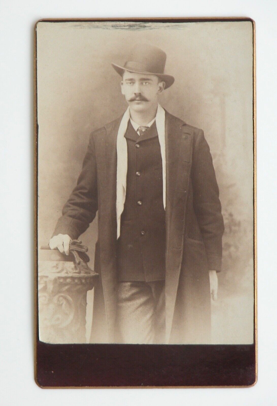 CDV Portrait Victorian Man Wild West Albumen Print RARE Photo 1890s