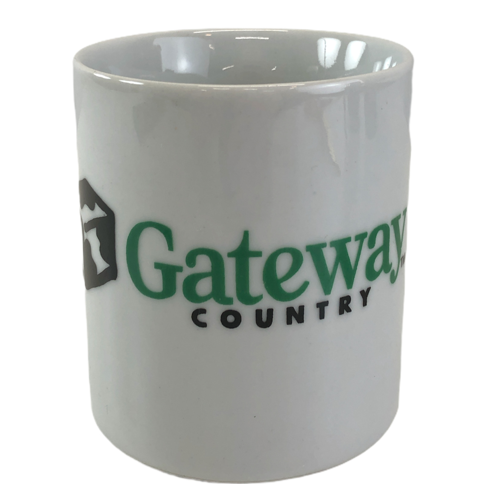 Gateway Country Mug Vtg White & Black Coffee Tea Computer Cup