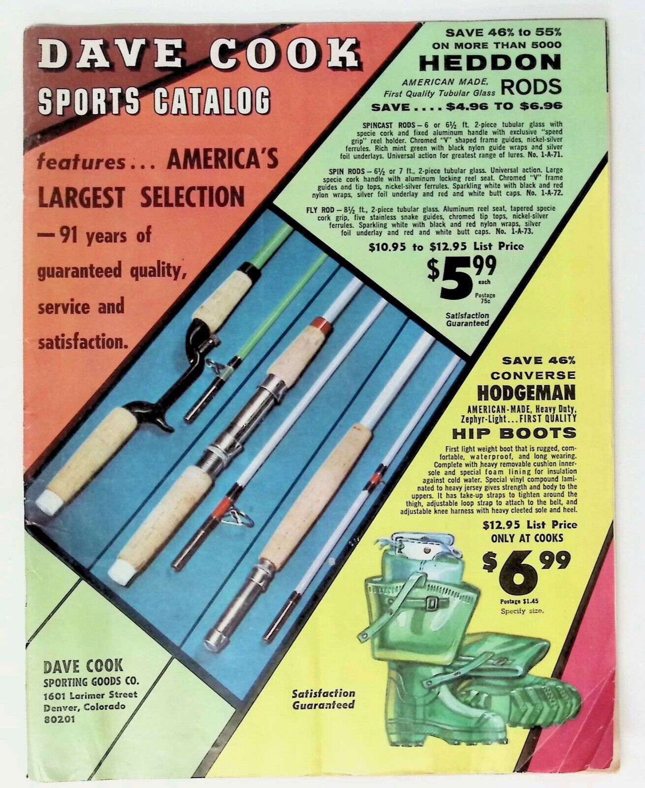 1960\'s Cooks Sporting Catalog Pflueger, Zebco, Mitchell Reels Old Fishing Tackle