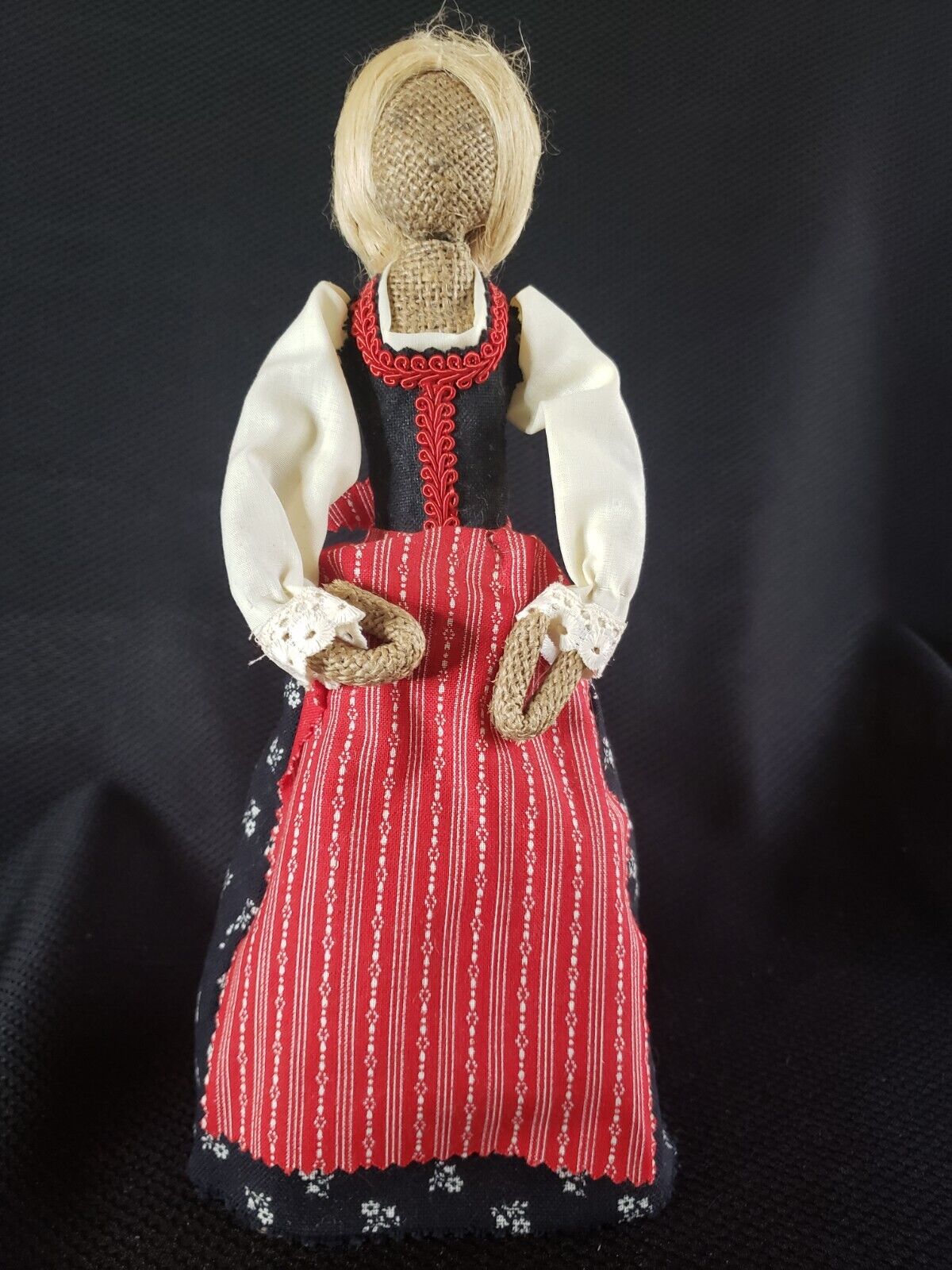 Vintage 19 Handcrafted Burlap Doll Rupfen Puppen German Burlap Doll Folk Costume