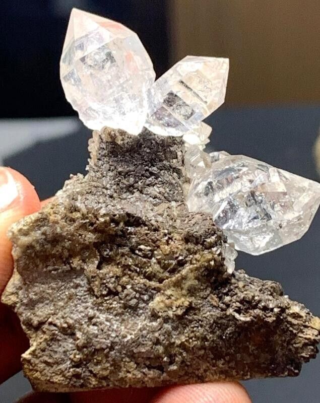 140 Ct Rare Diamond Quartz Crystal Cluster on Matirx @ Balouchistan