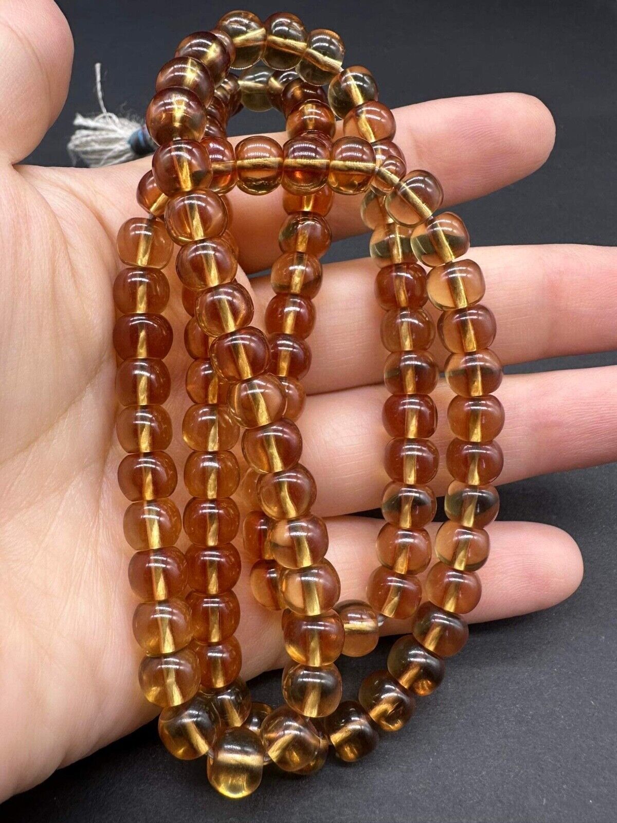 A Very Fine Old Natural Sandalos Islamic Rosary Prayer Beads From Syria