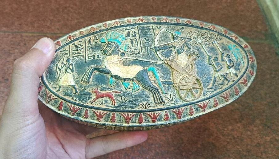Vintage Jewellery Box Ancient Egyptian Antique Sculpture Pharaonic Stuff BC