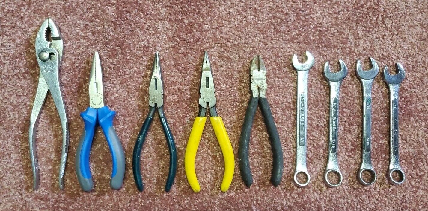 Tool Lot Box Lot Of Random Tools Vintage Wrench Pliers Lot #1