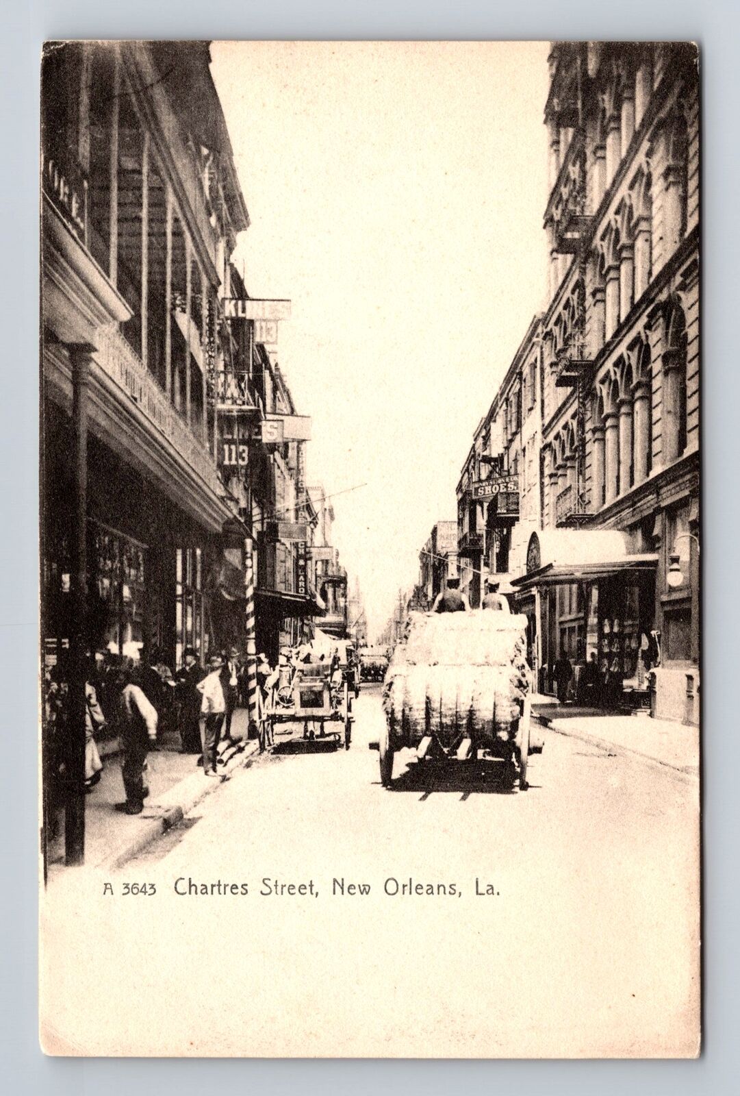 New Orleans LA-Louisiana, Chartres Street, Vintage Postcard