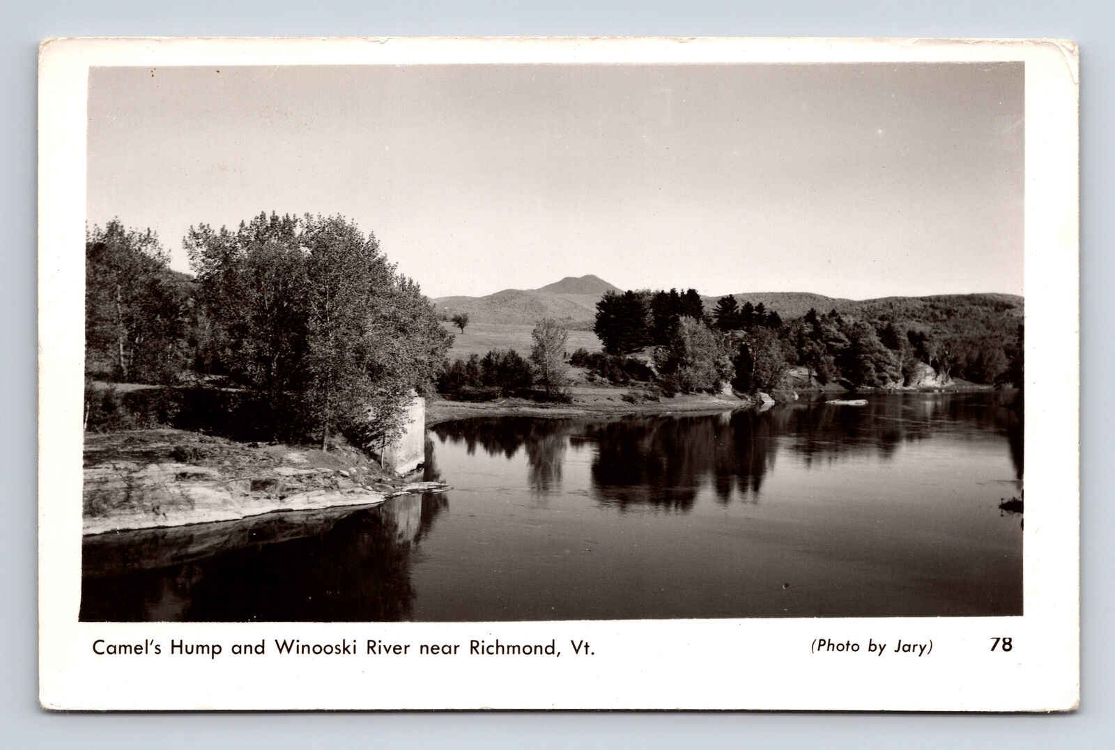 RPPC Scenic View Camel\'s Hump Winooski River Near Richmond Vermont VT Postcard