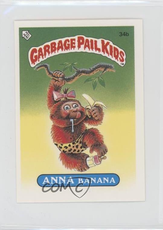 1986 Topps Garbage Pail Kids Series 1 UK Minis Anna Banana #34b a8x