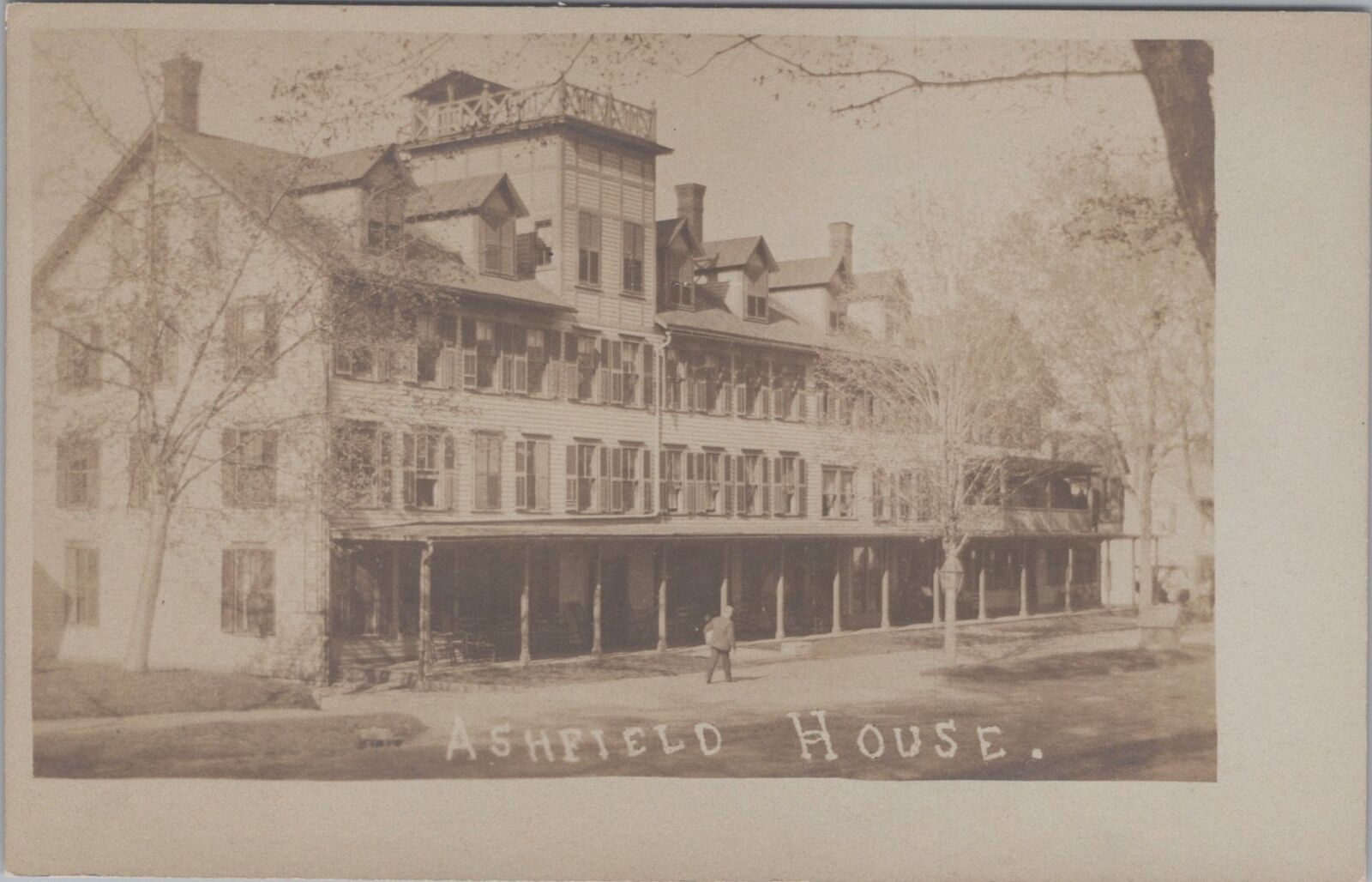 Ashfield House Hotel Massachusetts Unposted RPPC c1900s Postcard