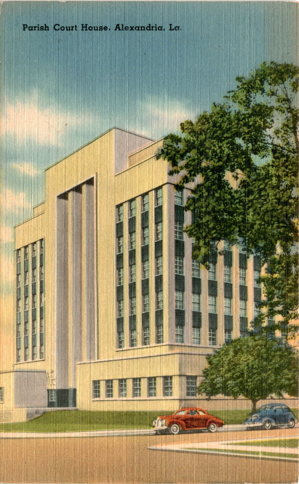 Parish Court House Alexandria Louisiana Tichnor Quality View Postcard