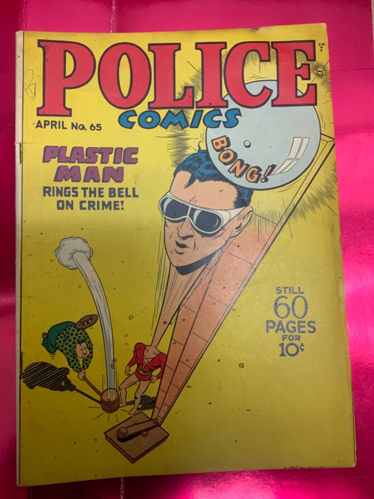 POLICE Comics #65  Plastic Man LOU FINE art GGA SPIRIT Quality 1947 VG- EBONY