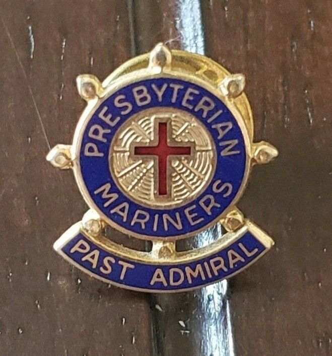 Rare Presbyterian Mariners Past Admiral Lapel Hat Pin