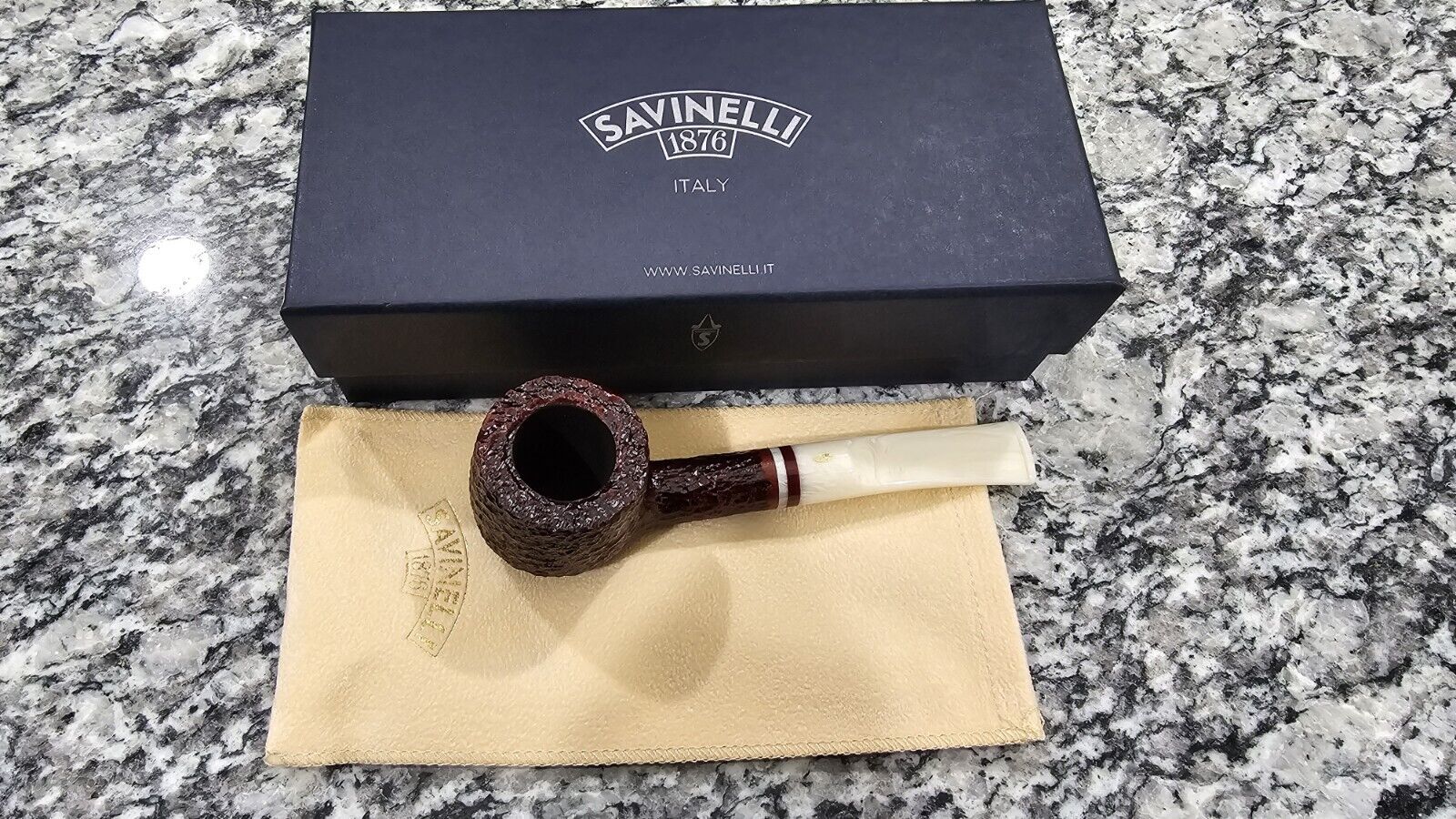 Savinelli Avorio Rustic Brown 121KS Tobacco Pipe