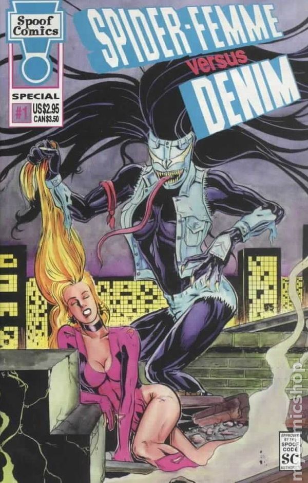 Spoof Comics Presents Spiderfemme vs. Denim #1 FN+ 6.5 1993 Stock Image
