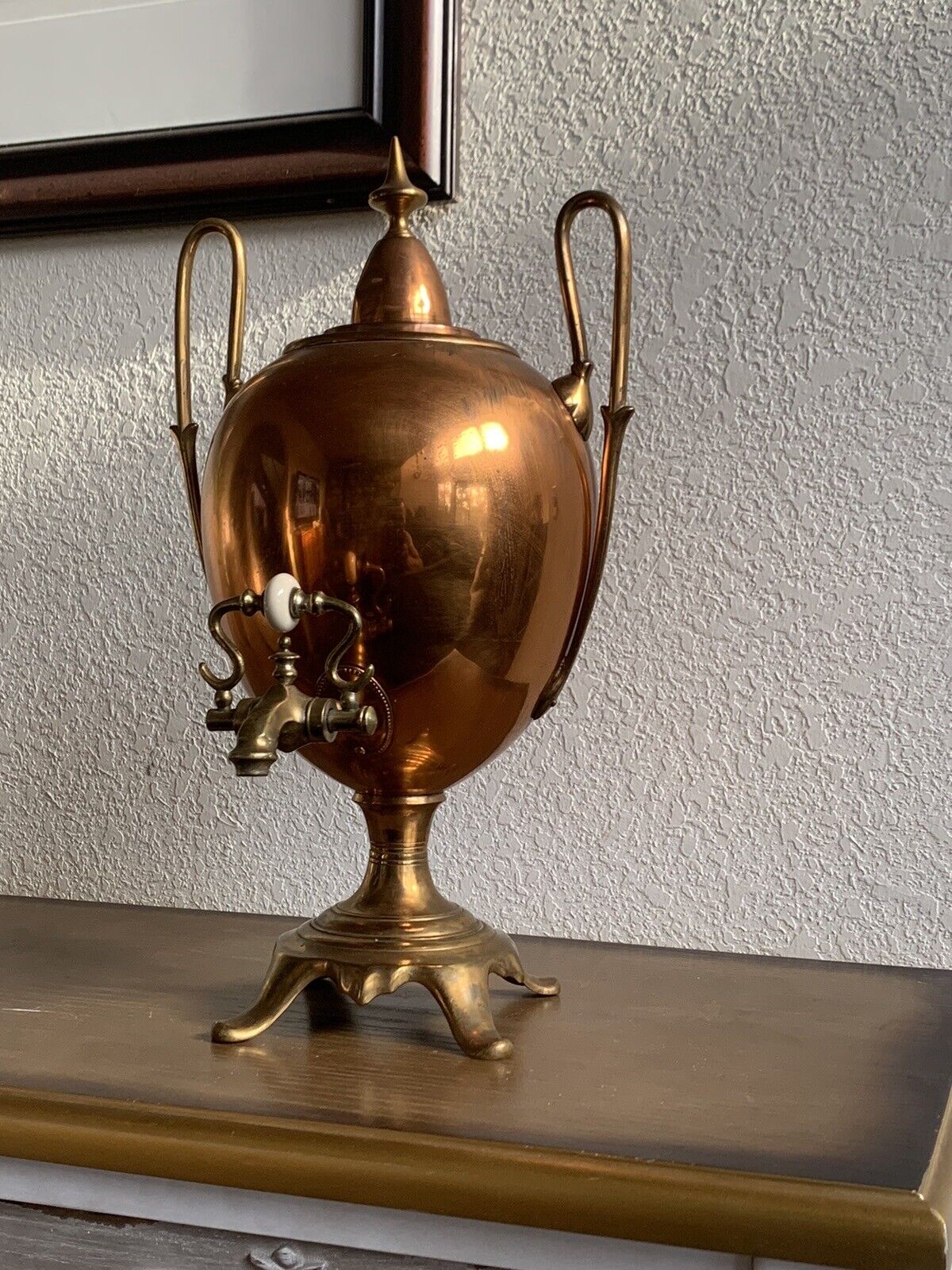 Antique Copper Brass Samovar -Warranted London Manufactured-