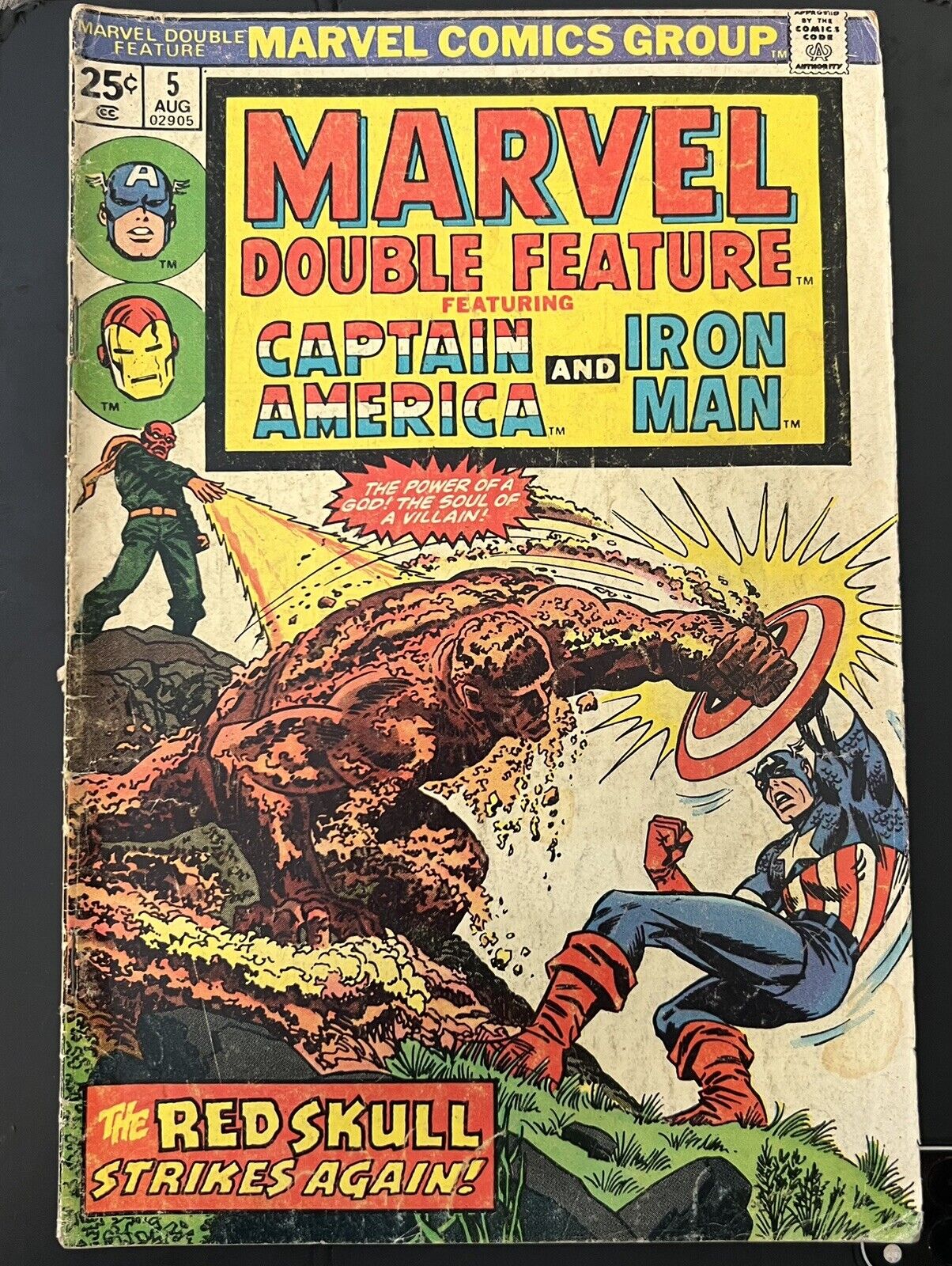 Marvel Double Feature #5 Marvel Comics Captain America Iron Man Aug 1974