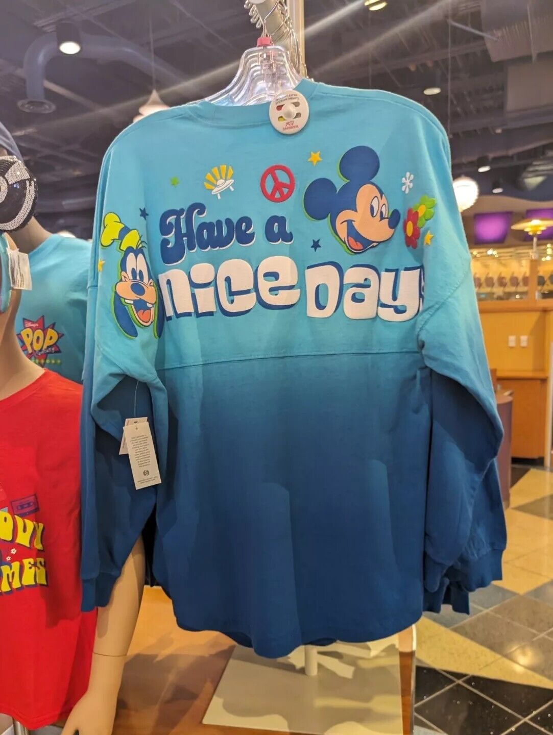 Disney Pop Century Resort Mickey Goofy Have A Nice Day Spirit Jersey M MEDIUM