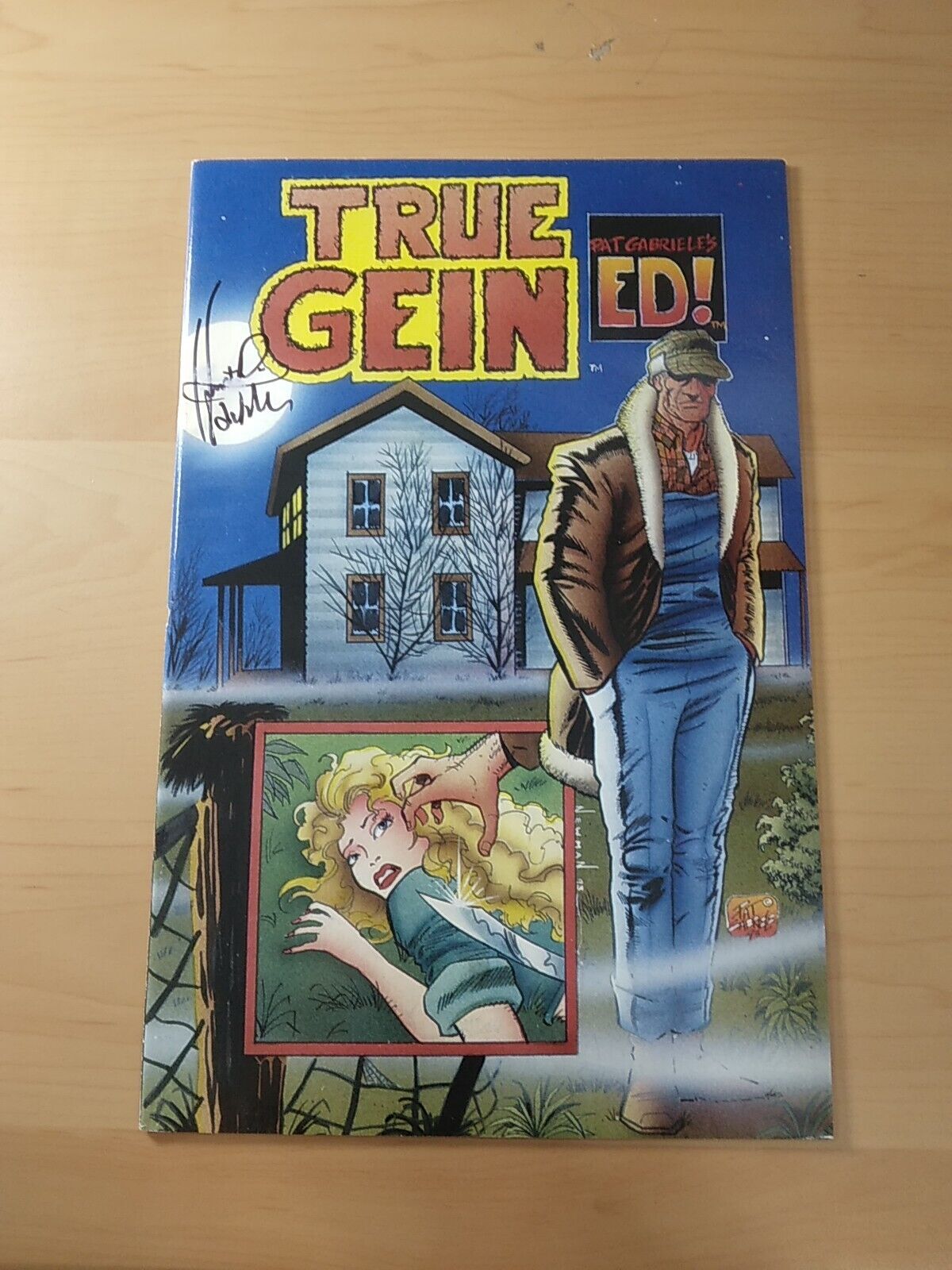 TRUE GEIN #1 (BONEYARD PRESS 1993) SIGNED HART FISCHER F/VF ED GEIN