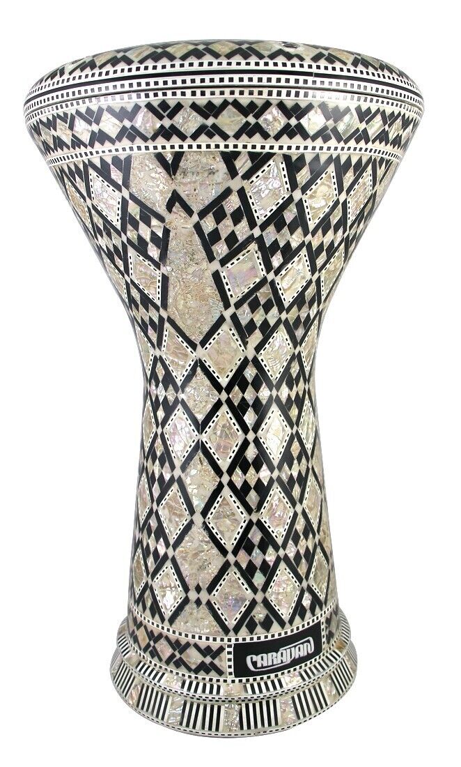 18 inch Darbuka / Doumbek with Mother of Pearl Inlays from Alexandria, Egypt