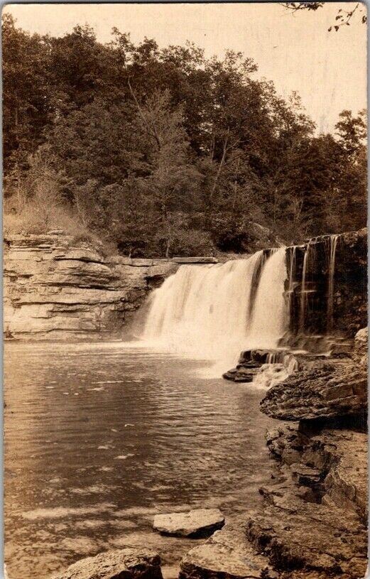 Vintage RPPC Postcard Lower Cataract Falls Terre Haute IN Indiana 1927     F-447