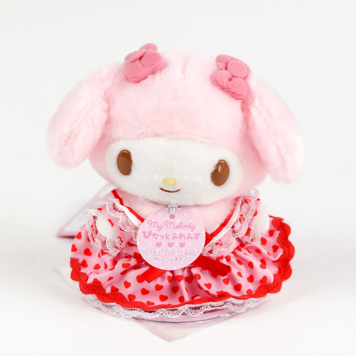 Sanrio Nuitori Plush Doll S My Melody Pitatto Friends Magnet Stand Heart Dress
