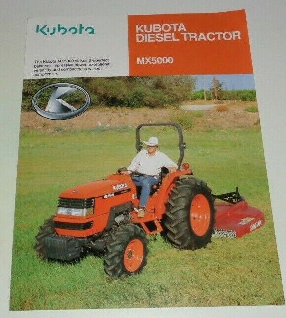 *Kubota MX5000 Tractor Sales Brochure Literature MX 5000 Advertising loader