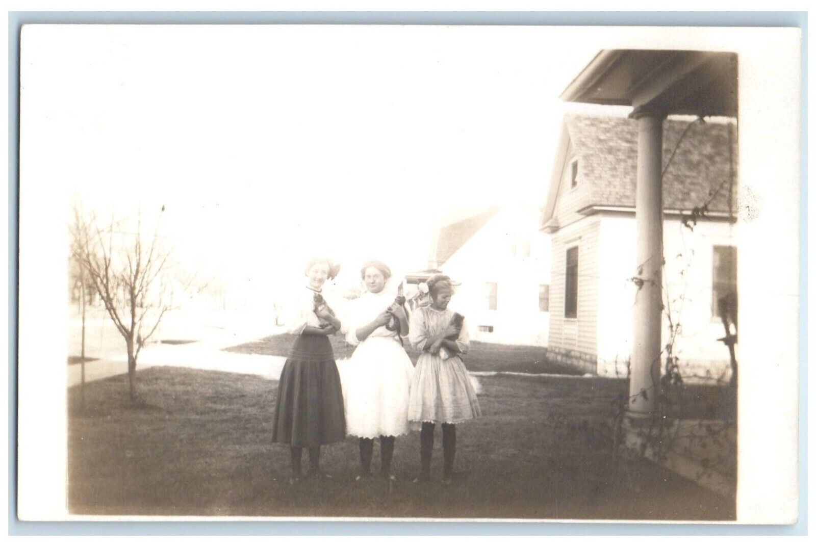 c1910's School Girls Dorrance Kansas KS RPPC Photo Posted Antique Postcard