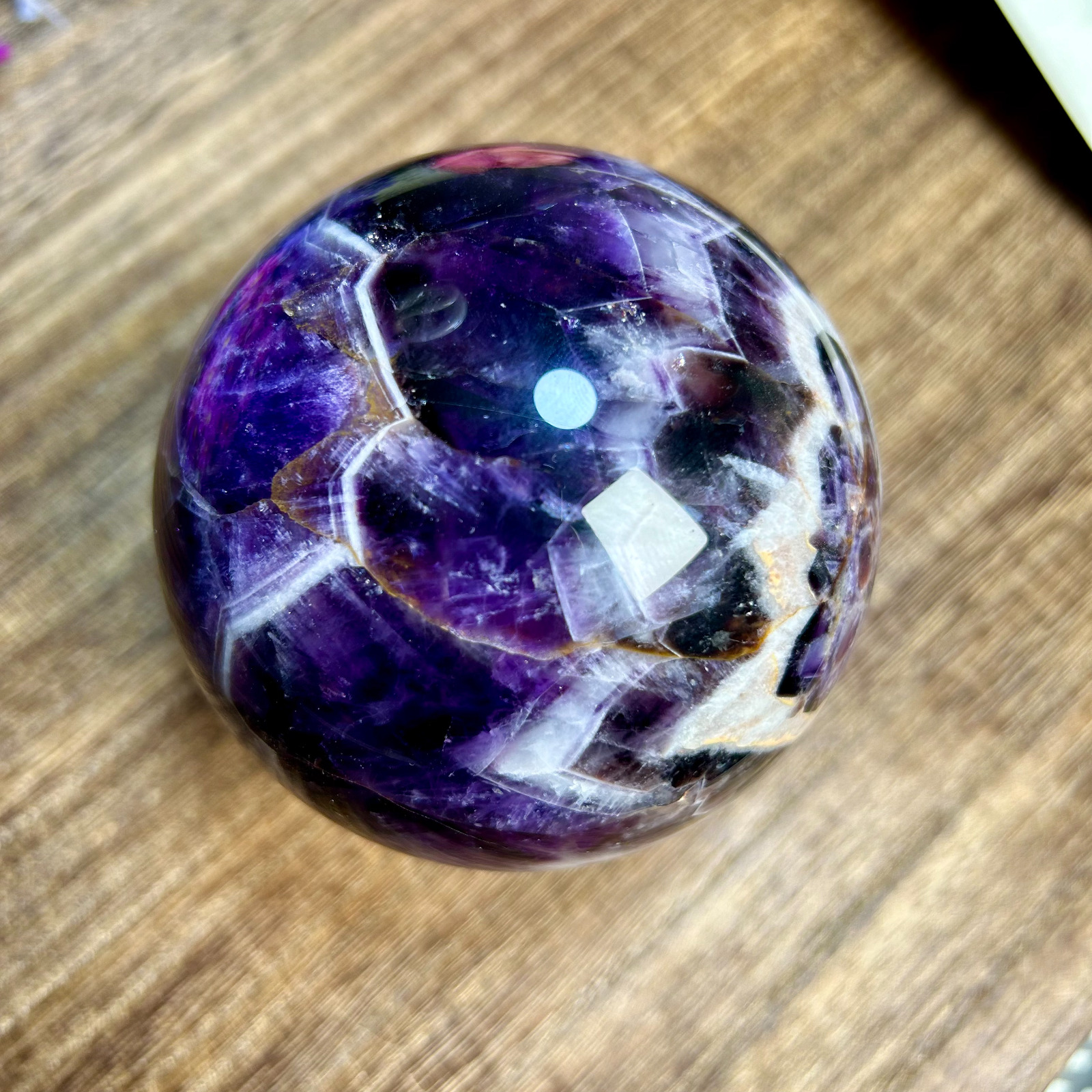 945g Rare High Quality Purple Dream Amethyst Quartz Crystal Sphere Healing 52th