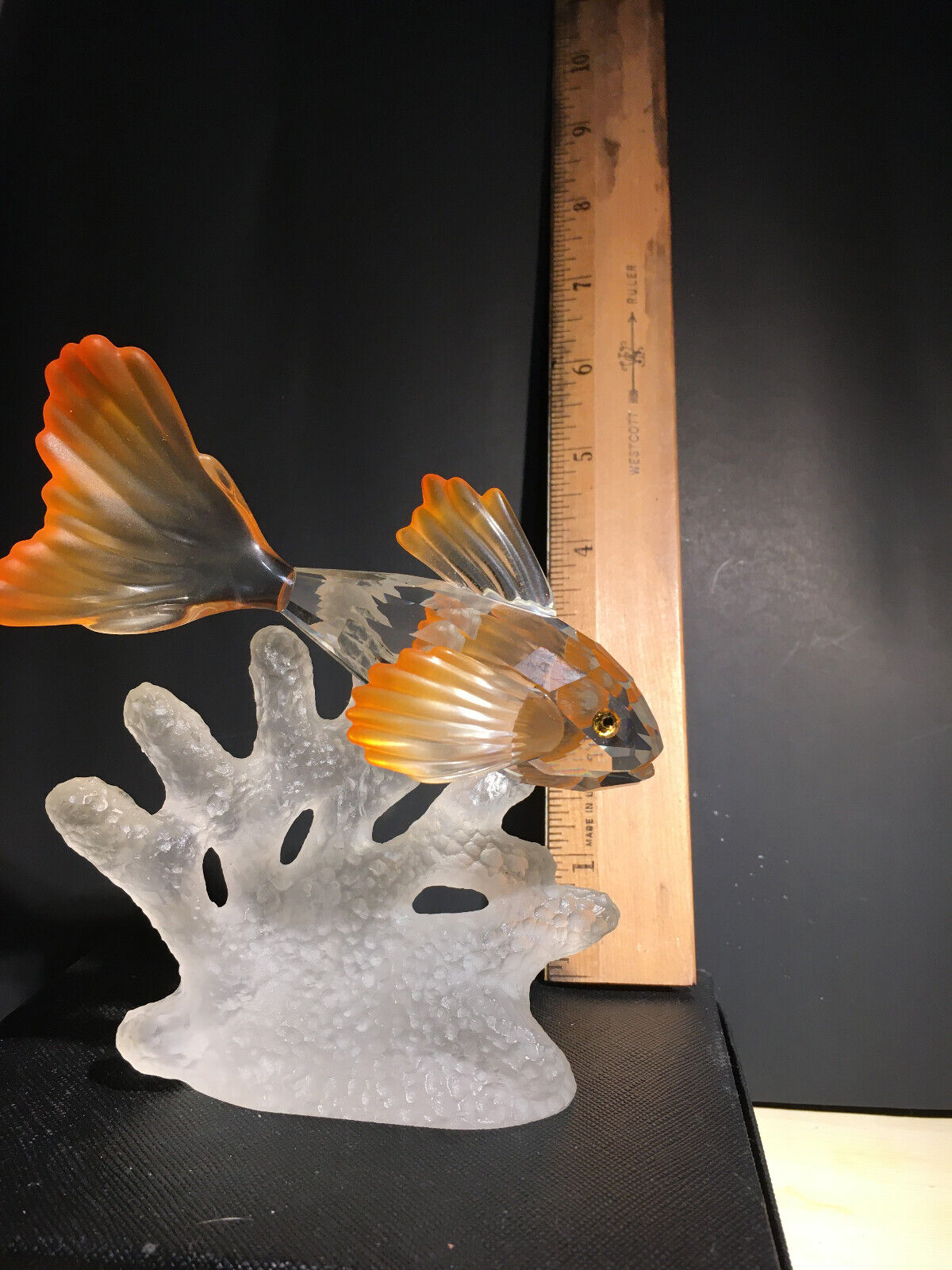 PRECIOSA Lucky Goldfish crystal figurine collectible, rare from collector