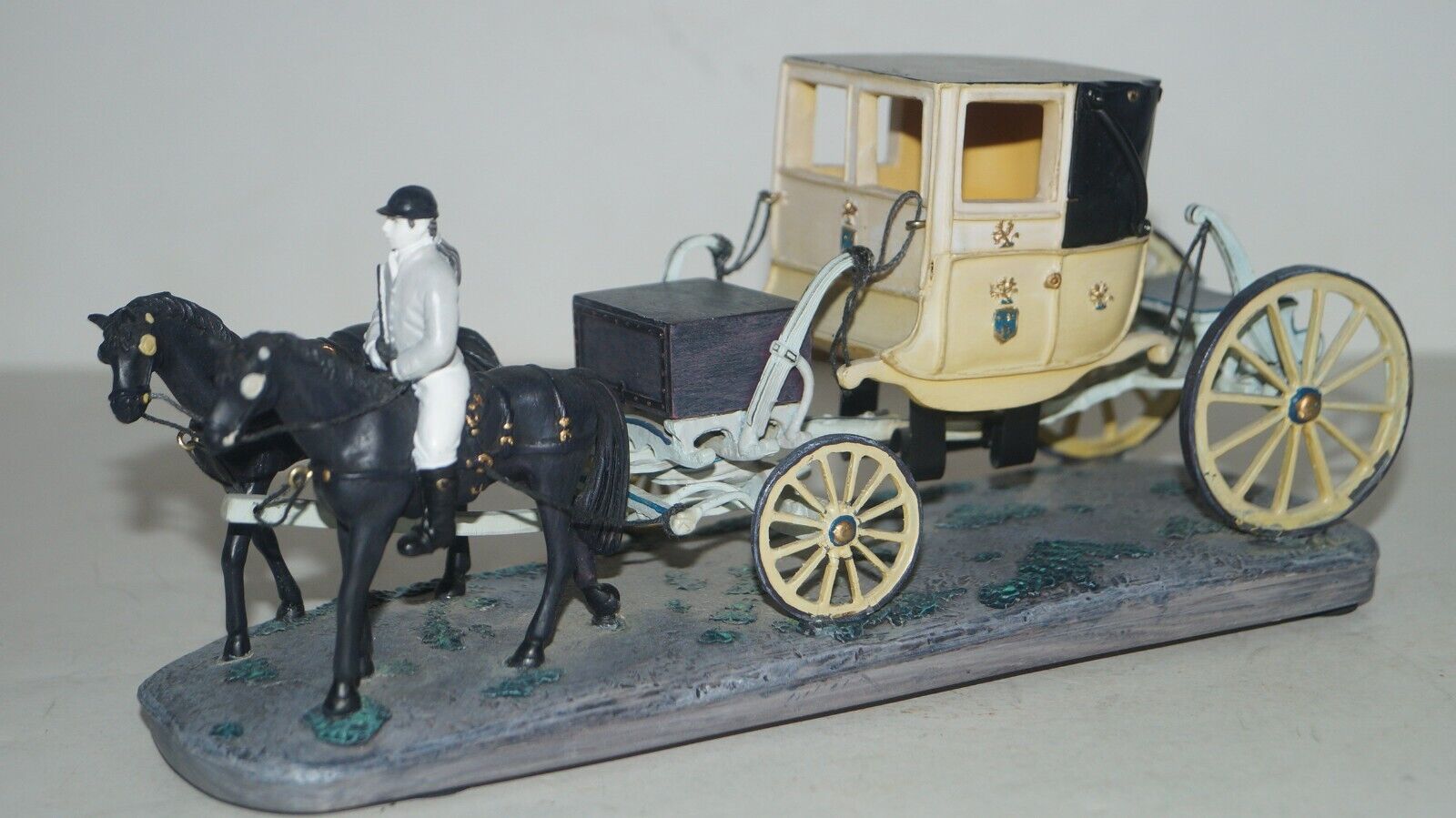 2005 LANG & WISE COLONIAL WILLIAMSBURG WYTHE HORSE CARRIAGE No. 0506020 FIGURINE