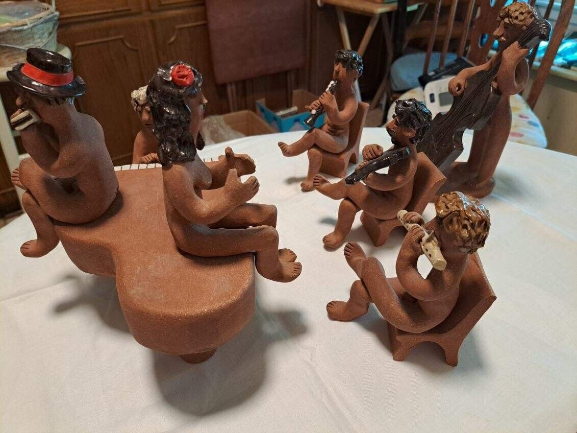 Vintage Louis Rizzo Nude Band Clay Sculptures