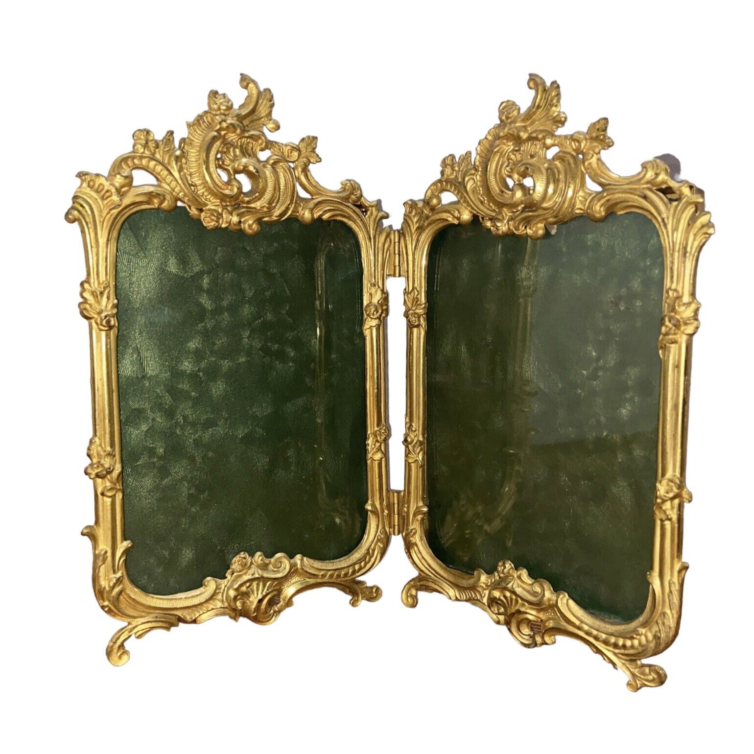 French Double Dore Bronze Picture Frame C. 1905