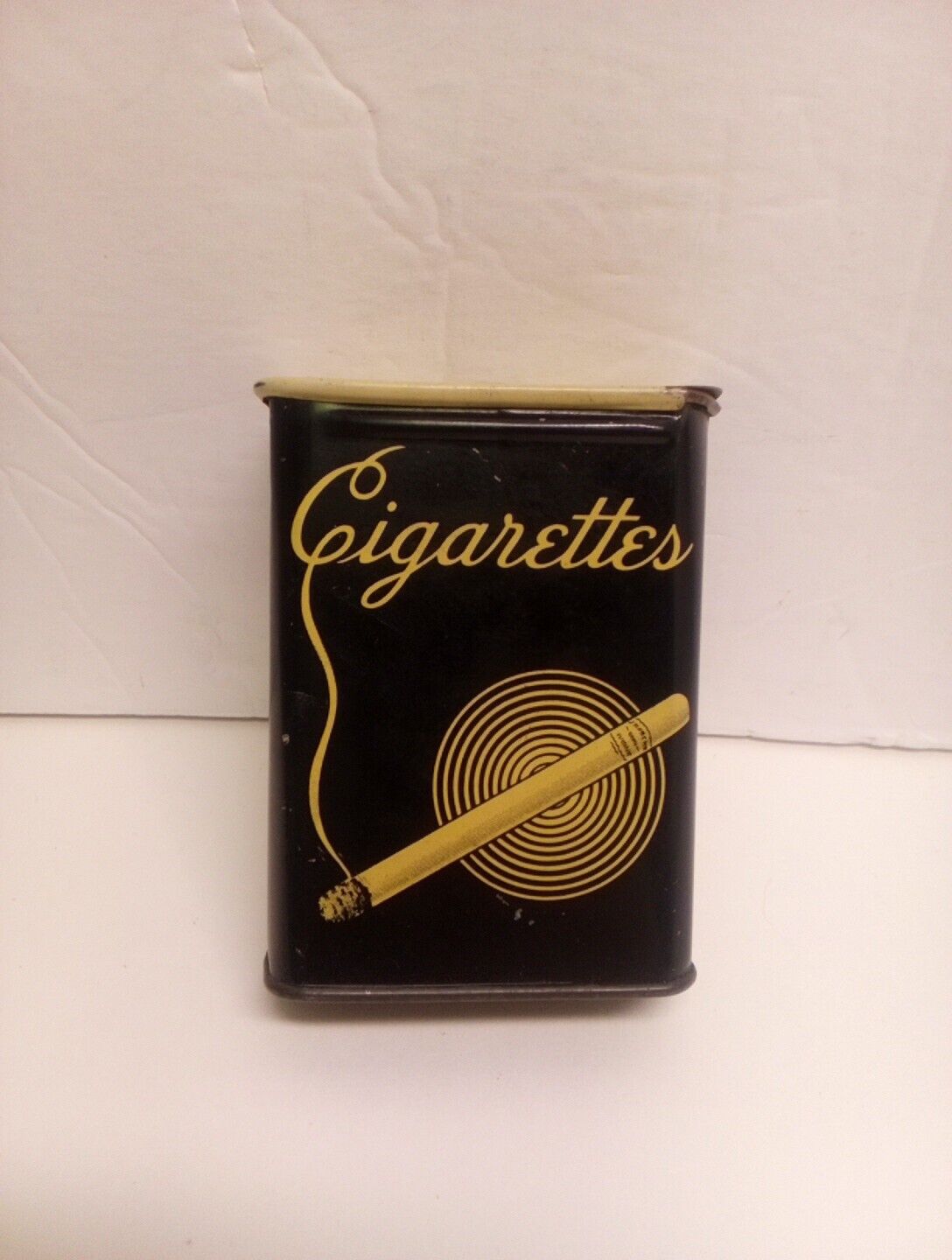 1930-40s VTG Continental Can Company Cigarette Tin Slide Top Case Holder Case