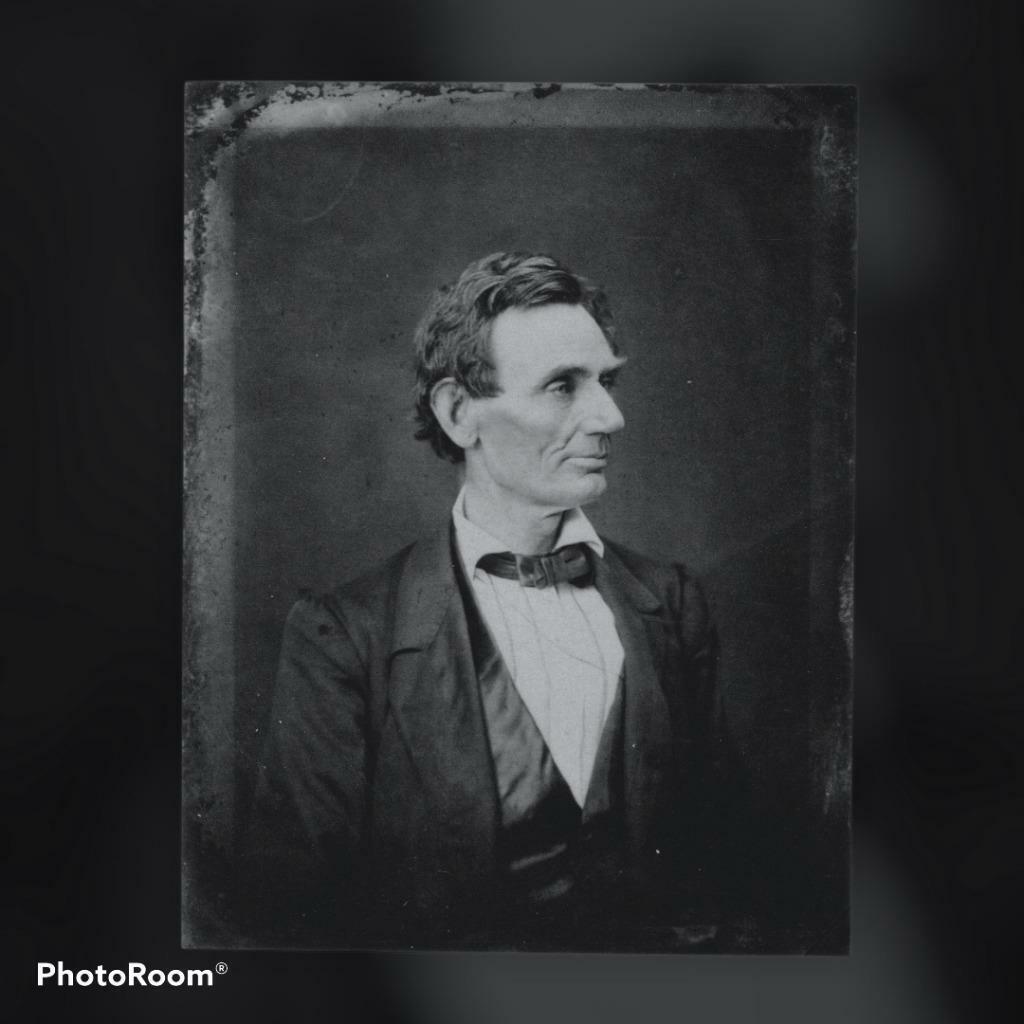 Civil War Sixth Plate 1860 Abraham Lincoln Tintype C2507RP