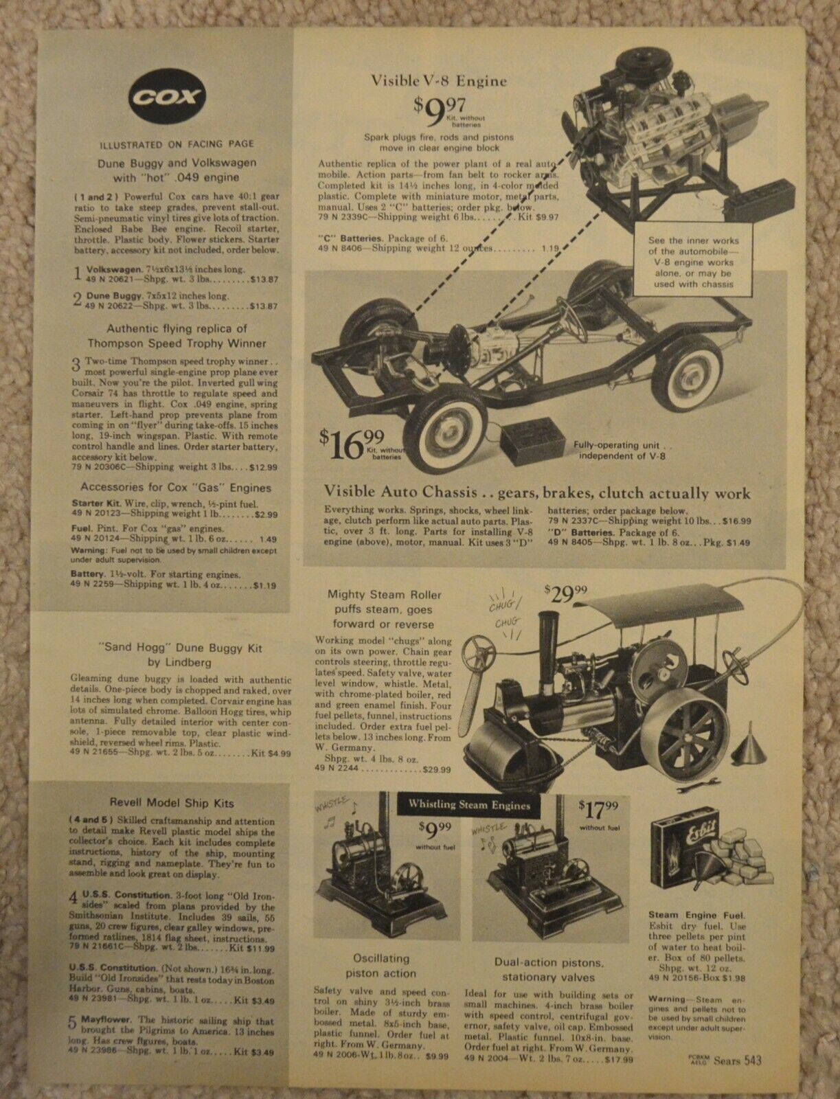 Sears Print Ad Cox Dune Buggy Volkswagen 049 Engine Woodburning Set