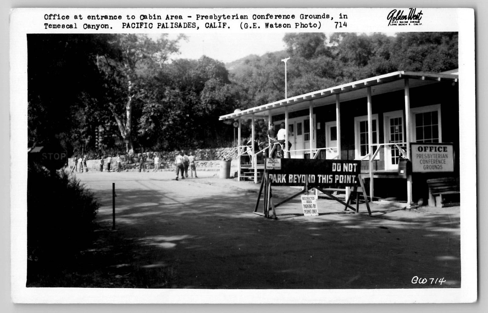 Pacific Palisades CA Presbyterian Conference Grounds Office RPPC Photo Postcard