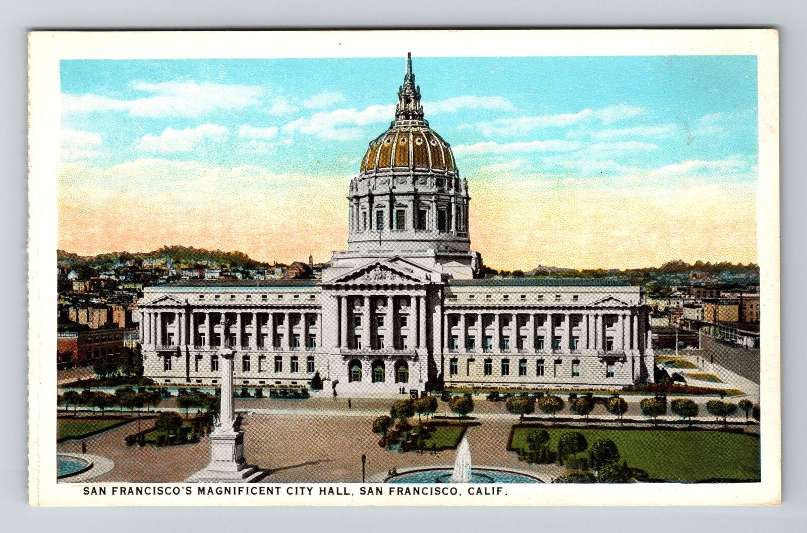 San Francisco CA-California, Magnificent City Hall, Vintage Postcard