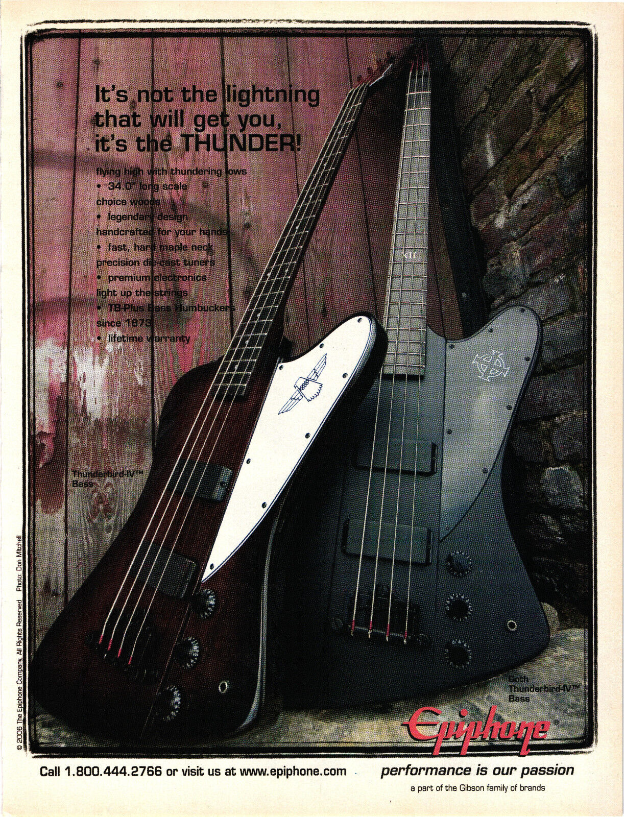 Epiphone Goth Thunderbird-IV Bass Print Advert