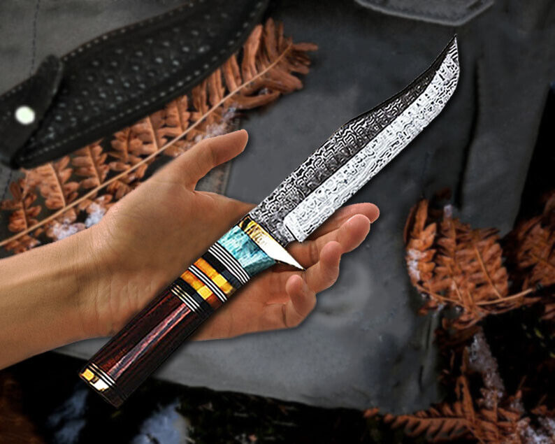 Forged Hunting Bowie Knife Custom Survival Camping outdoor Fixed Blade EDC Knife