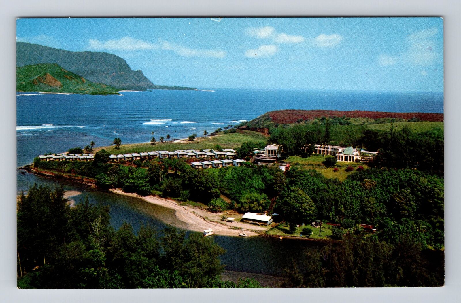 Kauai HI-Hawaii, Hanalei Plantation, Pacific Ocean, Antique Vintage Postcard