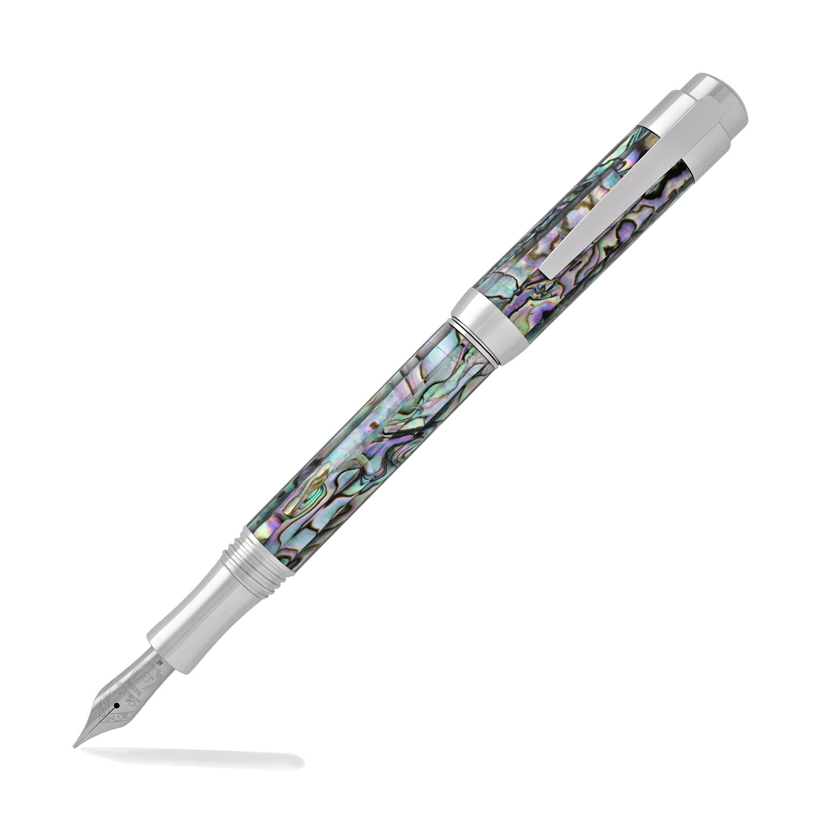 Laban New Abalone with Shiny Chrome Trim - Fountain Pen - Medium NEW LMP-F101-M