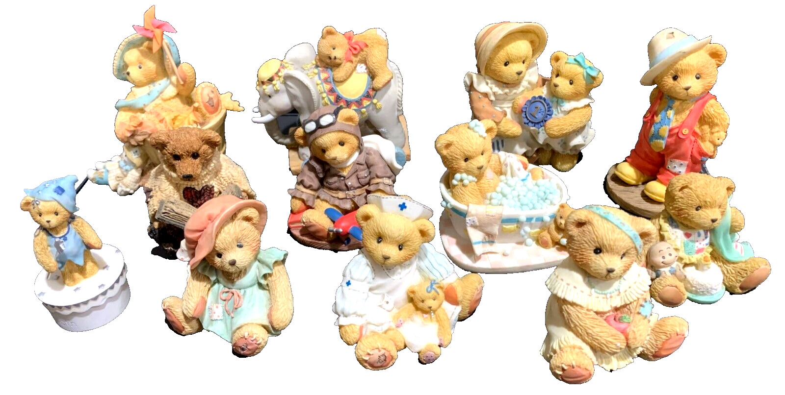 Cherished Teddies Figurines Lot Of 12 Enesco 1990’s