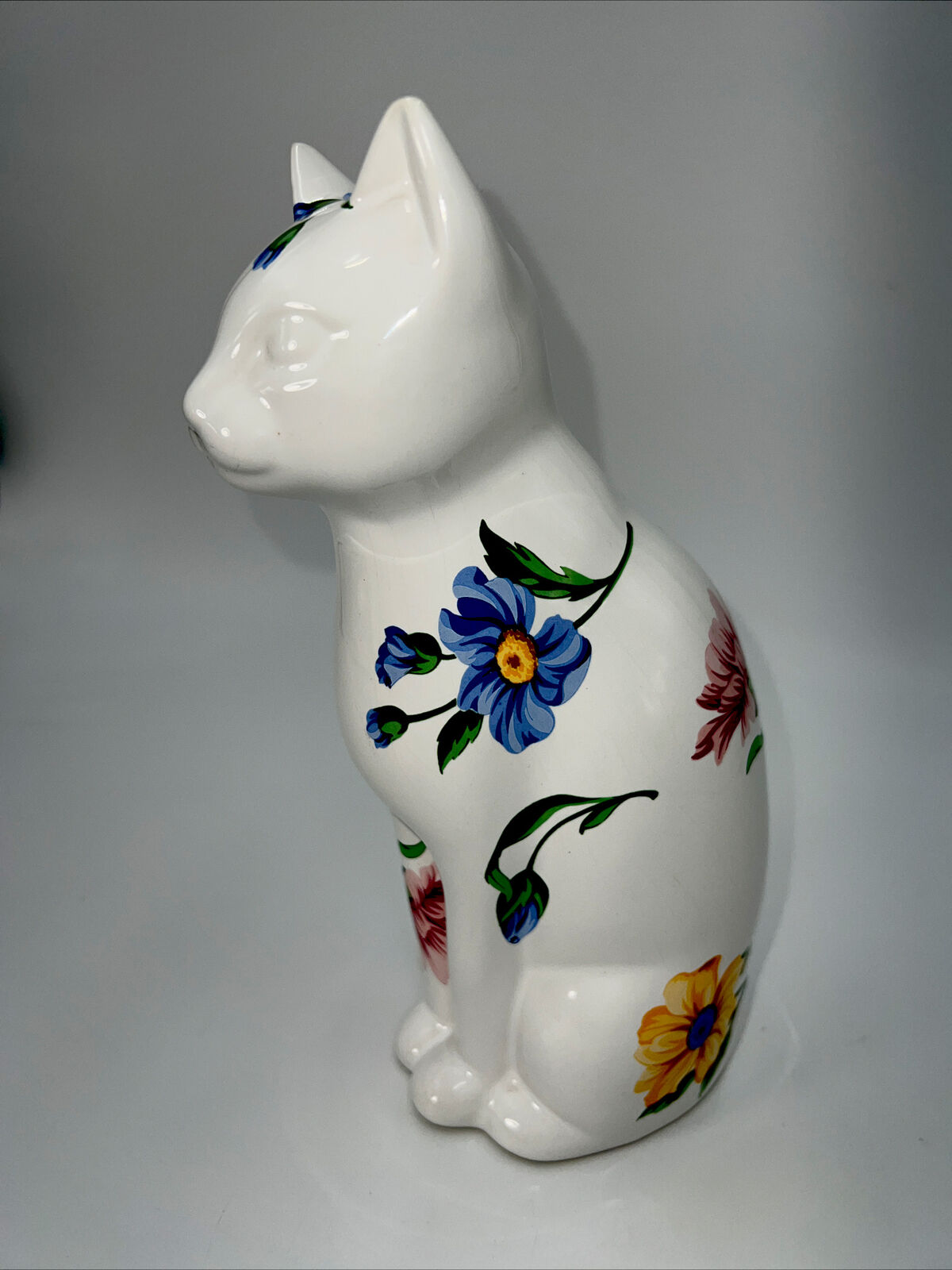 Vintage 1996 Tiffany & Co. Sintra White Floral Porcelain Cat