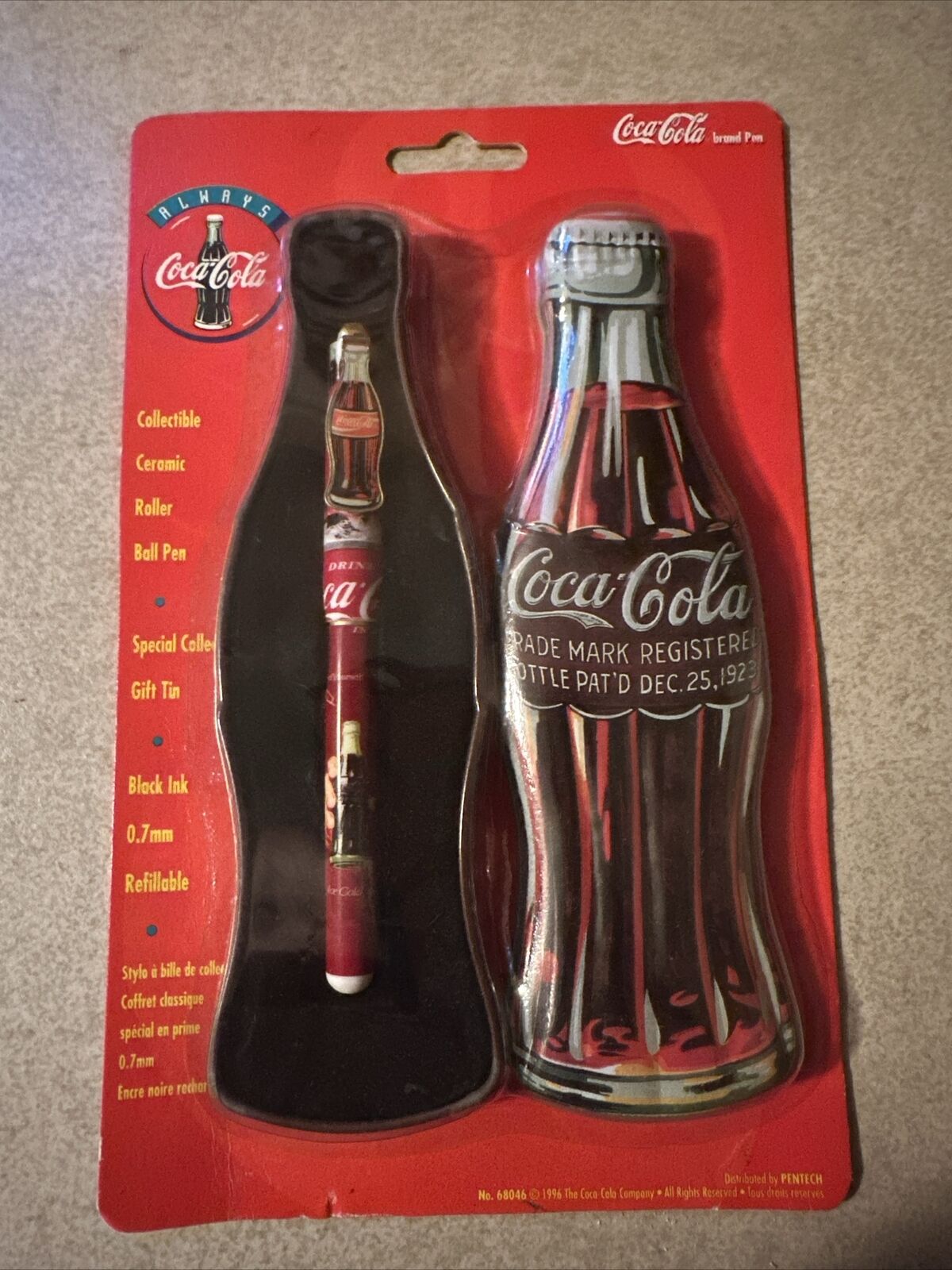 coca cola collectible Pen In Tin Case