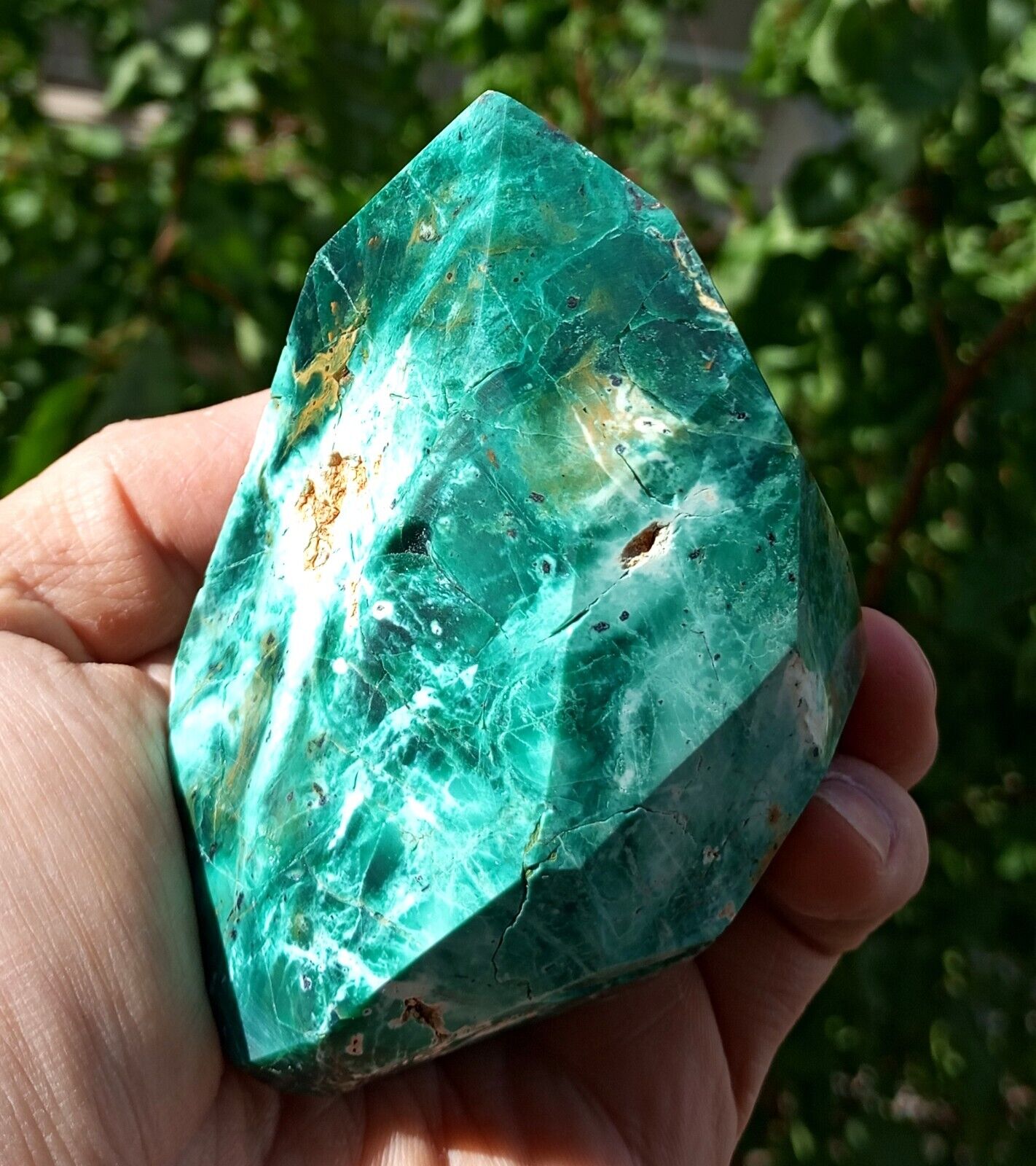 Mirror Polished Marvelous Rare Green Chrysopal , Nickel Opal